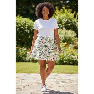 Old Navy Shorts Skirt Skort Fruits Linen Wrap Plus Size XXL